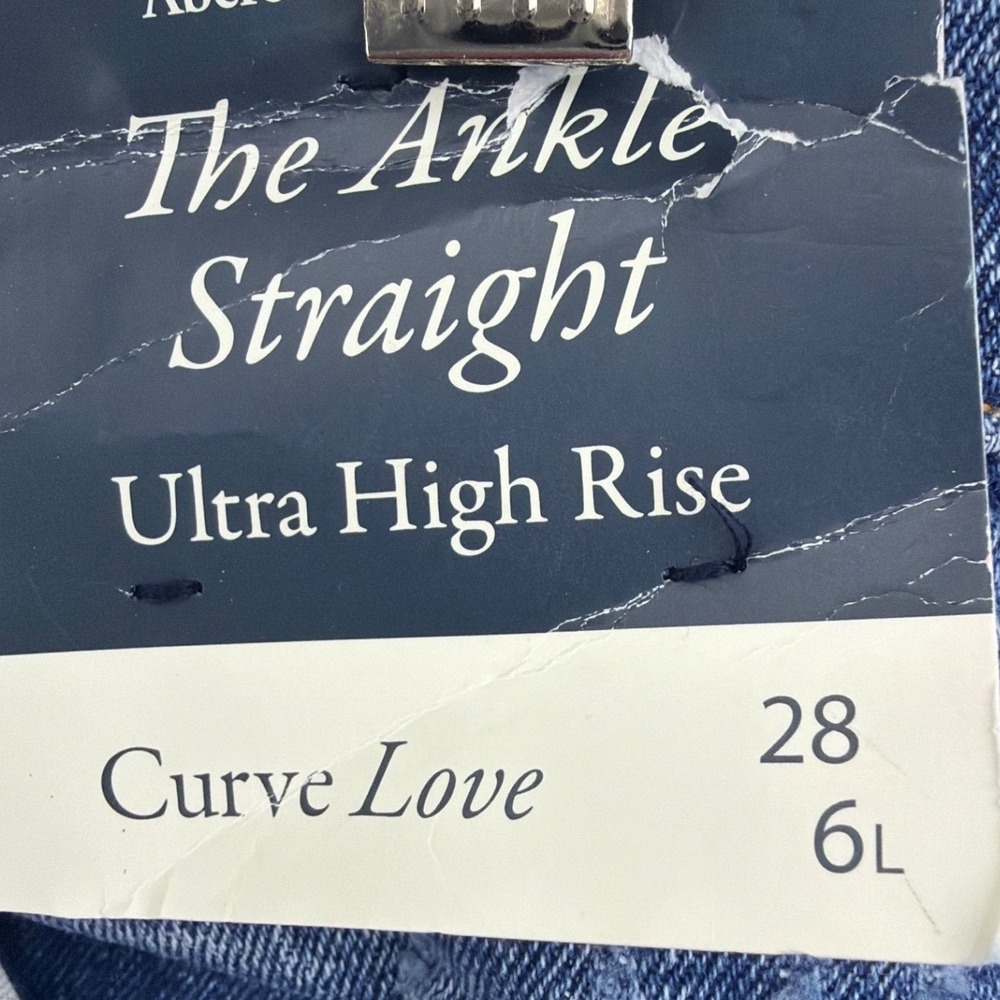 Abercrombie & Fitch Curve Love Ankle Straight Ultra High Rise Jeans 28 6L - Picture 10 of 14